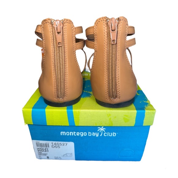 BNWT Montego Bay Club Tan Gladiator Sandals with Zipper - Picture 3 of 4